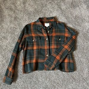 American Eagle Cropped Flannel